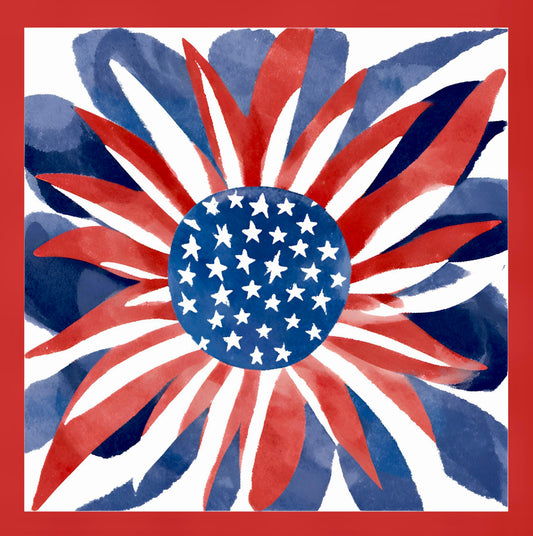 🎆 Freedom Flower Canvas Print – 12”x12” of Patriotic Sass 🎆